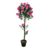 Northlight 4.5' Potted Artificial Green And Pink Azalea Flower Tree