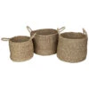 Northlight Set Of 3 Natural Beige Round Seagrass Table And Floor Baskets -Northlight ca7d552f527d48ff86315d8e10cb1727
