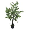 Northlight 47" Artificial Variegated Green And Ivory Leaf Ficus Potted Plant -Northlight cad8b2addff44458b4393965ee3da897