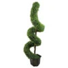 Northlight 56" Potted Two-Tone Artificial Boxwood Spiral Topiary Tree -Northlight cca84b602c2f4702809931ce0da58ad4