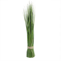 Northlight 30.25" Green Artificial Onion Grass Bundle Wrapped With Jute Rope Decoration