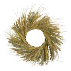 Northlight Wheat And Straw Stalks Artificial Wreath 22-inch Unlit