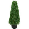 Northlight 3' Pre-Lit Artificial Boxwood Cone Topiary Tree With Round Pot Clear Lights -Northlight d50747890287454ebb6cded0f00abb87