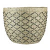 Northlight 12" Natural Brown And Black Woven Lattice Seagrass Basket -Northlight d93498a69d034f5d8919cde2a0647397