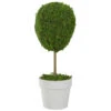 Northlight 14" Green Reindeer Moss Ball Potted Artificial Spring Topiary Tree