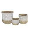 Northlight Set Of 3 Beige And White Round Wicker Table And Floor Baskets -Northlight de4e9a0c3ff948cc975e85e0006bd6c2
