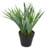 Northlight 13" Artifical Two Toned Green Potted Grass Plant