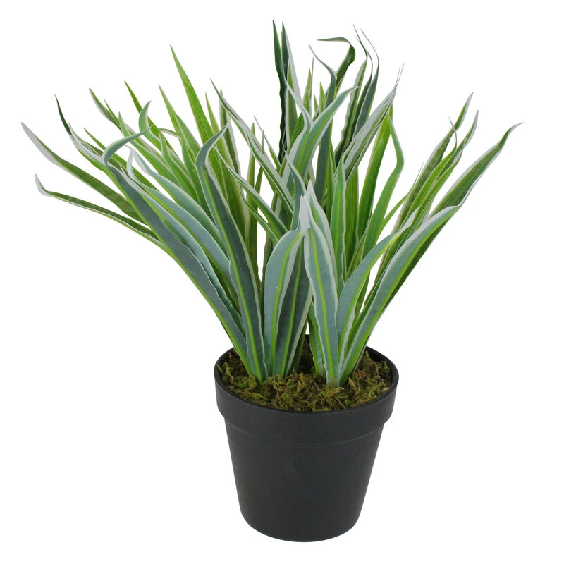 Northlight 13" Artifical Two Toned Green Potted Grass Plant 3 Northlight 13" Artifical Two Toned Green Potted Grass Plant